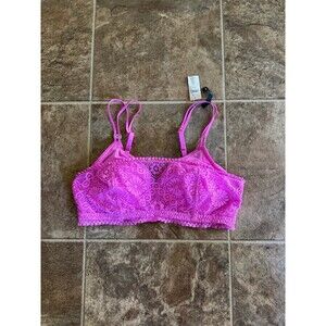 Aerie Real Power Wireless Push Up Joy Convertible Lace Bra Pink Tropics Size 34C